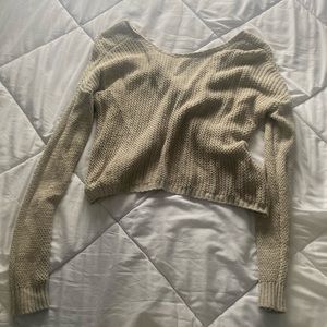 Holister cross back cream sweater